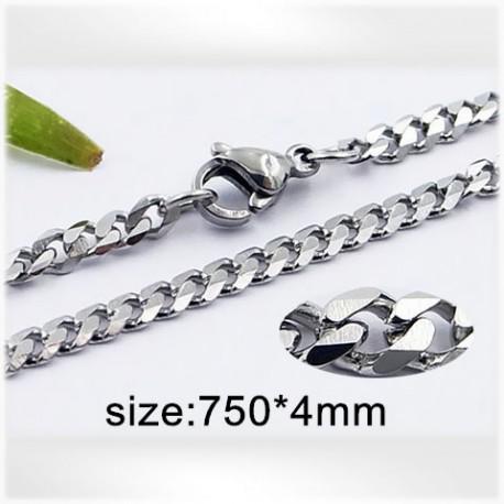 Ocelový náhrdelník - Hmotnost: 13.4g, 750x4mm